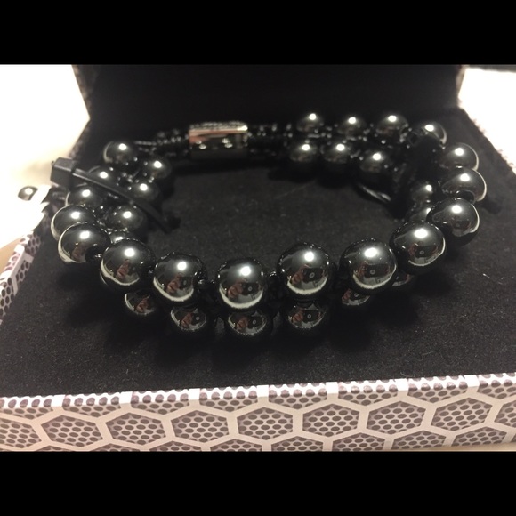 Adjustable Hematite Two Row Bracelet - Picture 1 of 3